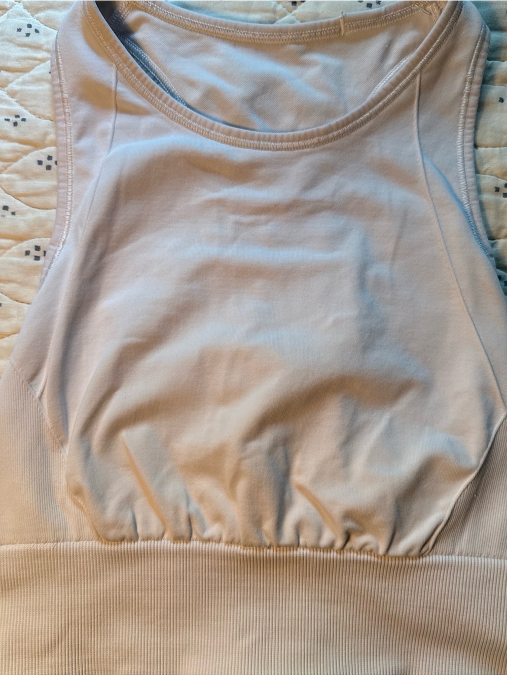 Lululemon White Crop Top Sports Bra Size small